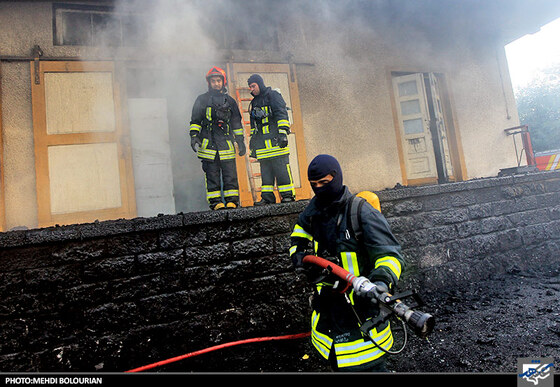 آتش سوزی در انبار سیلو گندم