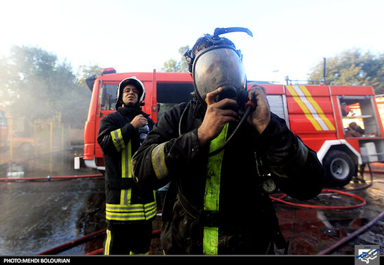 آتش سوزی در انبار سیلو گندم