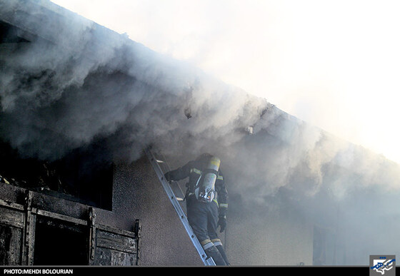 آتش سوزی در انبار سیلو گندم