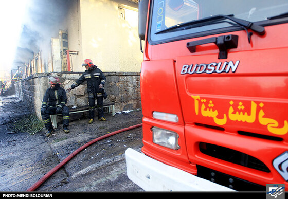 آتش سوزی در انبار سیلو گندم