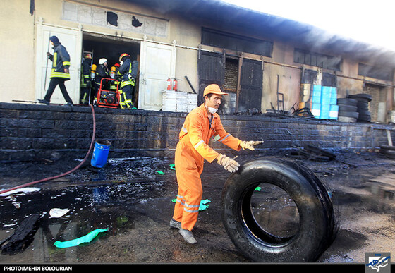 آتش سوزی در انبار سیلو گندم