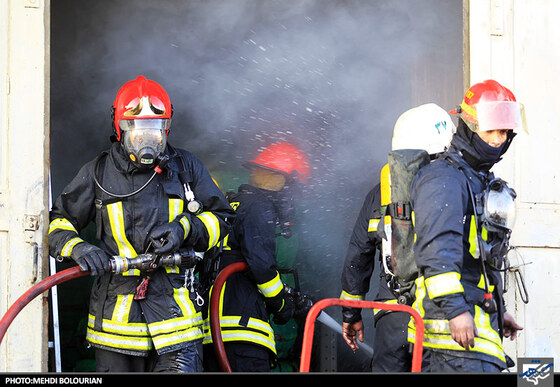 آتش سوزی در انبار سیلو گندم