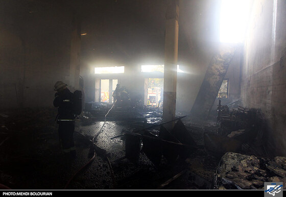 آتش سوزی در انبار سیلو گندم