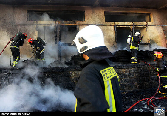 آتش سوزی در انبار سیلو گندم