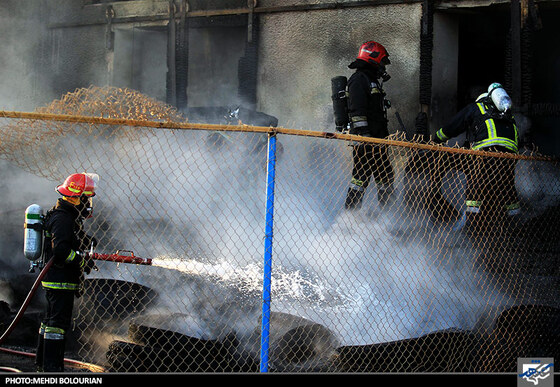 آتش سوزی در انبار سیلو گندم