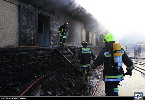 آتش سوزی در انبار سیلو گندم