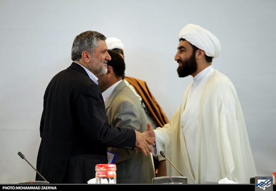 سید صولت مرتضوی شهردار مشهد و مجید فاطمی عضو شورای شهر