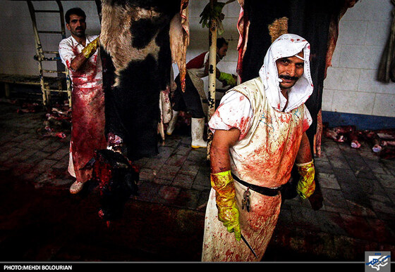 کارگران کشتارگاه صنعتی مشهد