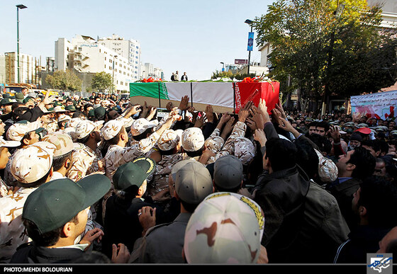 مراسم تشییع پیکر شهدای حادثه سراوان