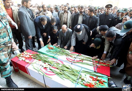 مراسم تشییع پیکر شهدای حادثه سراوان