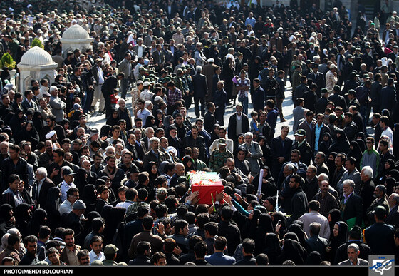 مراسم تشییع پیکر شهدای حادثه سراوان