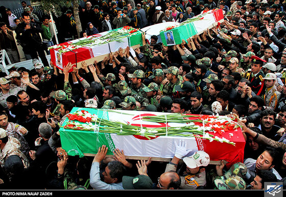 تشییع پیکر شهدای حادثه سراوان