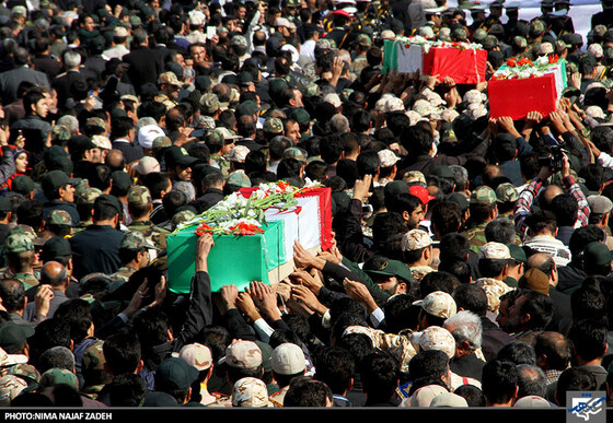 تشییع پیکر شهدای حادثه سراوان
