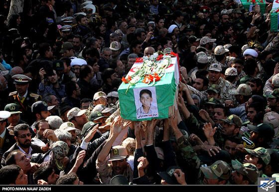 تشییع پیکر شهدای حادثه سراوان