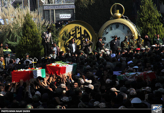 تشییع پیکر شهدای حادثه سراوان
