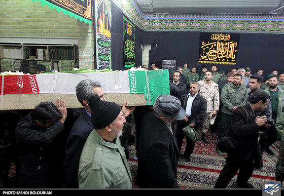 تشییع پیکر شهید محمود سراب‌قوچانی جانباز 70 درصد دفاع مقدس