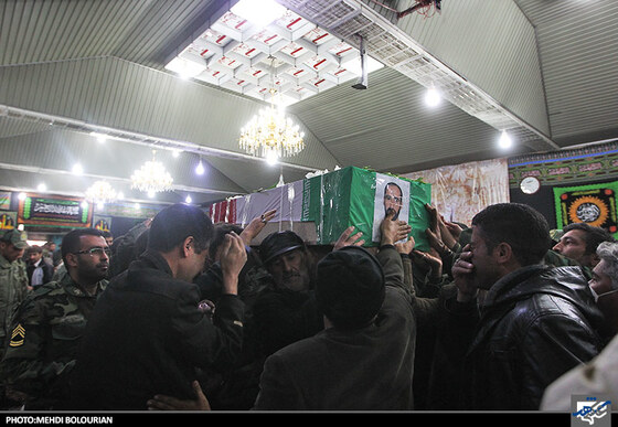 تشییع پیکر شهید محمود سراب‌قوچانی جانباز 70 درصد دفاع مقدس