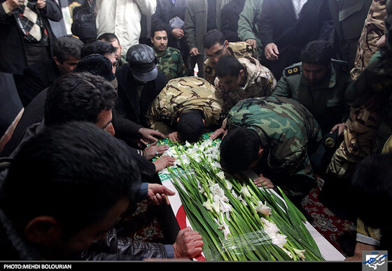 تشییع پیکر شهید محمود سراب‌قوچانی جانباز 70 درصد دفاع مقدس