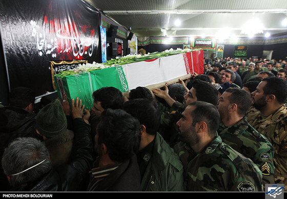 تشییع پیکر شهید محمود سراب‌قوچانی جانباز 70 درصد دفاع مقدس