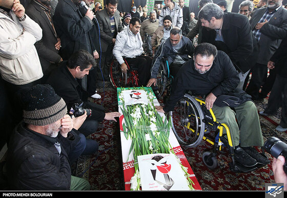 تشییع پیکر شهید محمود سراب‌قوچانی جانباز 70 درصد دفاع مقدس