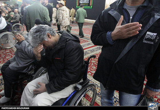 تشییع پیکر شهید محمود سراب‌قوچانی جانباز 70 درصد دفاع مقدس