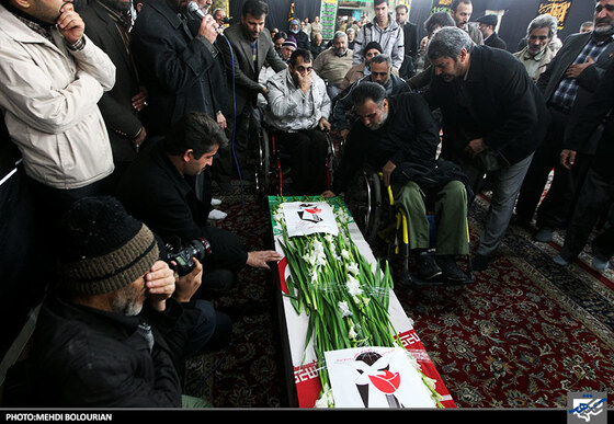 تشییع پیکر شهید محمود سراب‌قوچانی جانباز 70 درصد دفاع مقدس