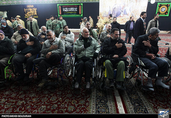 تشییع پیکر شهید محمود سراب‌قوچانی جانباز 70 درصد دفاع مقدس