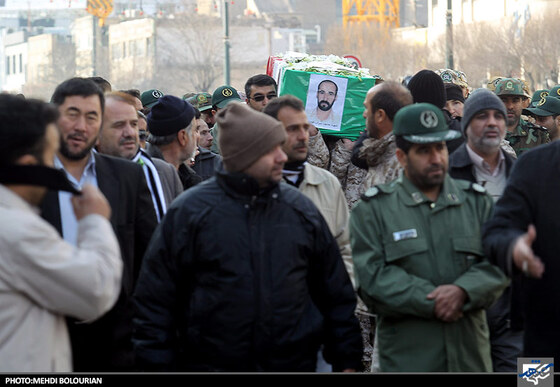 تشییع پیکر شهید محمود سراب‌قوچانی جانباز 70 درصد دفاع مقدس