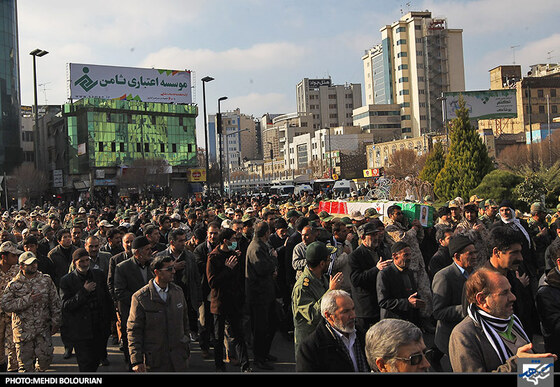 تشییع پیکر شهید محمود سراب‌قوچانی جانباز 70 درصد دفاع مقدس