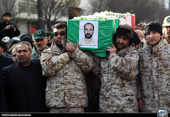 تشییع پیکر شهید محمود سراب‌قوچانی جانباز 70 درصد دفاع مقدس