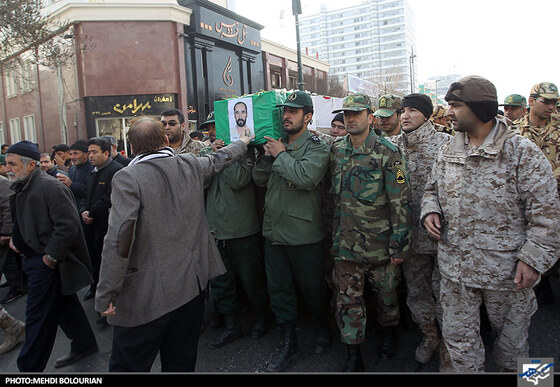 تشییع پیکر شهید محمود سراب‌قوچانی جانباز 70 درصد دفاع مقدس