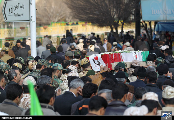 تشییع پیکر شهید محمود سراب‌قوچانی جانباز 70 درصد دفاع مقدس