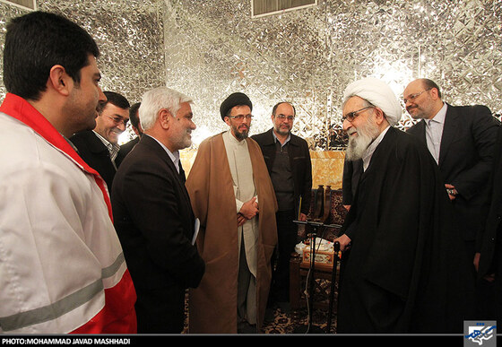 دیدار اعضا کارگروه زیارت با آیت الله واعظ طبسی