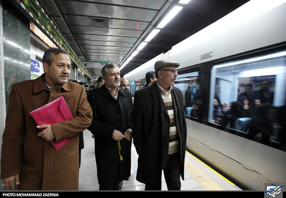 بازدید شهردار از خط یک قطار شهری مشهد