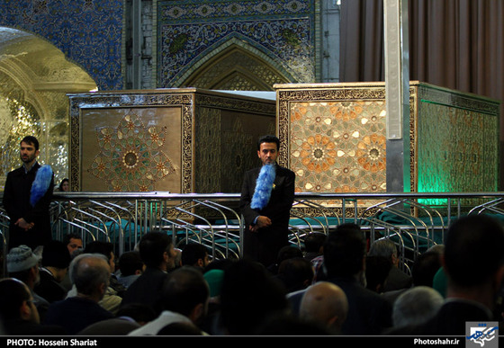 مراسم بدرقه صندوقهای ضریح امامین جوادین(ع) در حرم مطهر رضوی 