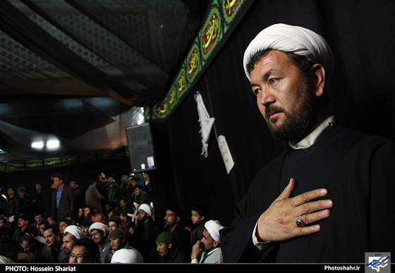 مراسم وداع با پیکر مطهر 7 شهید مدافع حرم در مسجدالعلی 