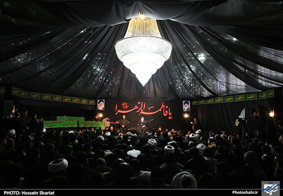 مراسم وداع با پیکر مطهر 7 شهید مدافع حرم در مسجدالعلی 