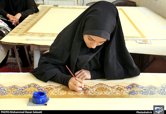 گزارش تصویری | کتابت بزرگ‌ترین قرآن جهان علی‌اکبر اسماعیلی‌قوچانی | عکاس : محمد حسن صلواتی