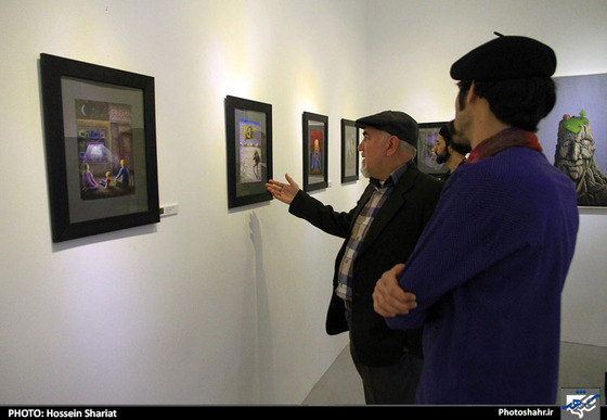 گزارش  تصویری | "دو نفر و نصفی" نمایشگاه کارتون های رضا جنگی | عکس : حسین شریعت