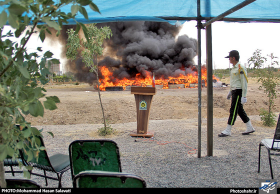 گزارش تصویری| امحاء 57 تن مواد مخدر و روان گردان در مشهد | عکس : محمد حسن صلواتی/شهرآرا