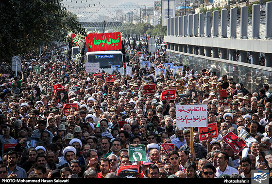 گزارش تصویری | مراسم تشییع پیکر جان باختگان فاجعه منا در مشهد | عکس : محمد حسن صلواتی /شهرآرا
