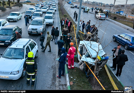 گزارش تصویری | سانحه تصادف در بلوار فکوری مشهد | عکس : محمد عقیلی /شهرآرا