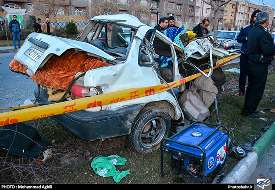 گزارش تصویری | سانحه تصادف در بلوار فکوری مشهد | عکس : محمد عقیلی /شهرآرا