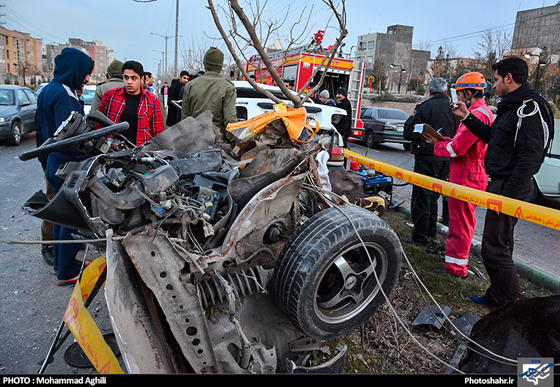 گزارش تصویری | سانحه تصادف در بلوار فکوری مشهد | عکس : محمد عقیلی /شهرآرا