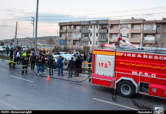 گزارش تصویری | سانحه تصادف در بلوار فکوری مشهد | عکس : محمد عقیلی /شهرآرا