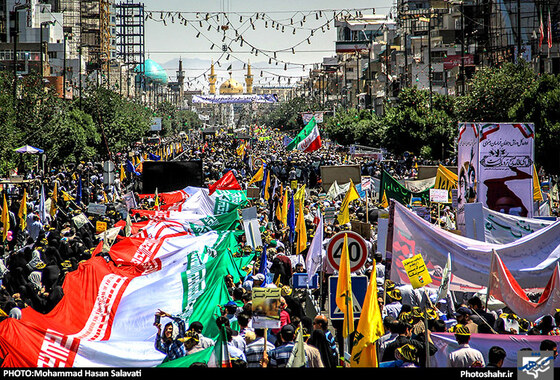 گزارش تصویری | راهپیمایی روز جهانی قدس در مشهد | عکاس : محمد حسن صلواتی /شهرآرا 