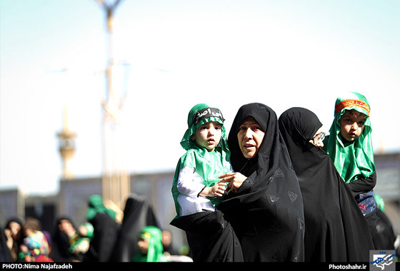  گزارش تصویری | مراسم شیرخوارگان حسینی در حرم رضوی  | عکاس :نیما نجف زاده /شهرآرا