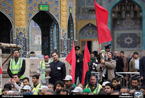 آیین بدرقه زائران و خادمان اربعین حسینی مشهد حرم امام رضا (ع) علی عبدالهی شهرارا