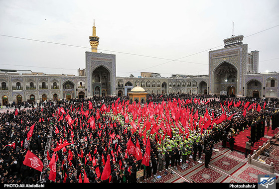 آیین بدرقه زائران و خادمان اربعین حسینی مشهد حرم امام رضا (ع) علی عبدالهی شهرارا