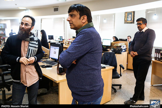 بازدید شفقت علی سردبیر نیشن مشهورترین روزنامه پاکستان از موسسه فرهنگی شهرآرا / عکس: حسین شریعت / شهرآرا